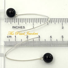 Load image into Gallery viewer, Solid Sterling Silver 925 V-Shaped Wire Garnet Earrings