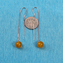Load image into Gallery viewer, Solid Sterling Silver 925 Box Chain Golden Agate Earrings