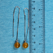 Load image into Gallery viewer, Solid Sterling Silver 925 Box Chain Golden Agate Earrings