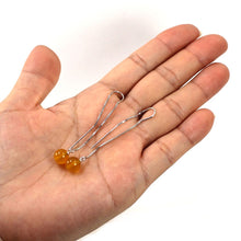 Load image into Gallery viewer, Solid Sterling Silver 925 Box Chain Golden Agate Earrings