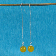 Load image into Gallery viewer, Solid Sterling Silver 925 Box Chain Golden Agate Earrings