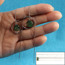 Load image into Gallery viewer, Solid Sterling Silver 925 Green Kyanite Threader Earrings