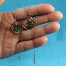Load image into Gallery viewer, Solid Sterling Silver 925 Green Kyanite Threader Earrings