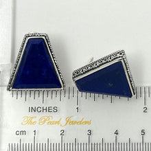 Load image into Gallery viewer, Solid Sterling Silver 925 Lapis Lazuli Omega Clip Earrings