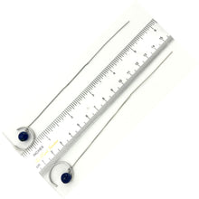 Load image into Gallery viewer, Solid Sterling Silver 925 Lapis Lazuli Threader Earrings