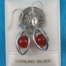 Load image into Gallery viewer, Solid Sterling Silver 925 Lucky Lantern Carnelian Earrings