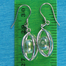 Load image into Gallery viewer, Solid Sterling Silver 925 Lucky Lantern Crystal Hook Earrings