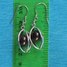 Load image into Gallery viewer, Solid Sterling Silver 925 Lucky Lantern Garnet Hook Earrings