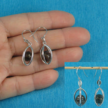 Load image into Gallery viewer, Solid Sterling Silver 925 Lucky Lantern Smoky Quartz Hook Earrings