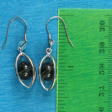 Load image into Gallery viewer, Solid Sterling Silver 925 Lucky Lantern Smoky Quartz Hook Earrings