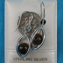 Load image into Gallery viewer, Solid Sterling Silver 925 Lucky Lantern Tiger Eye Hook Earrings
