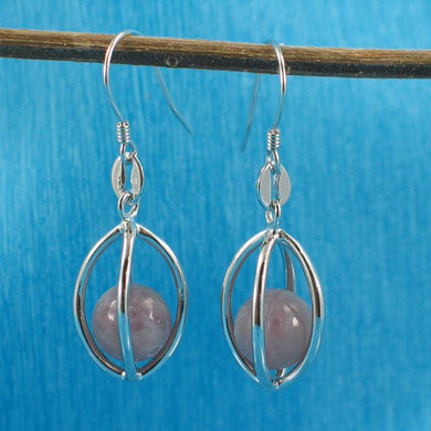 Solid Sterling Silver 925 Lucky Lantern Tourmaline Hook Earrings