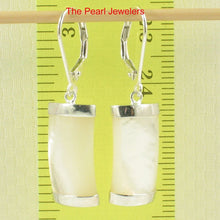 Load image into Gallery viewer, Solid Sterling Silver 925 Curved Mother of Pearl Leverback Earrings