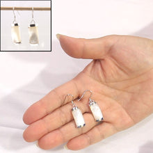 Load image into Gallery viewer, Solid Sterling Silver 925 Fish Hook Mother of Pearl Dangle Earrings