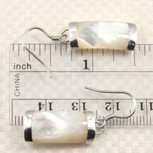 Load image into Gallery viewer, Solid Sterling Silver 925 Fish Hook Mother of Pearl Dangle Earrings