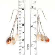 Load image into Gallery viewer, Solid Sterling Silver 925 Multi-Color Agate Box Chain Hook Earrings