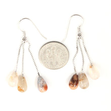 Load image into Gallery viewer, Solid Sterling Silver 925 Multi-Color Agate Box Chain Hook Earrings