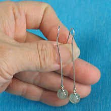 Load image into Gallery viewer, Solid Sterling Silver 925 Box Chain Prehnite Earrings