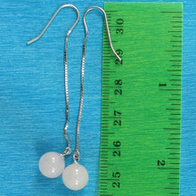 Load image into Gallery viewer, Solid Sterling Silver 925 Box Chain Rose Quartz Earrings