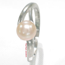 Load image into Gallery viewer, Solid Sterling Silver .925 Pink Freshwater Pearl Solitaire Ring