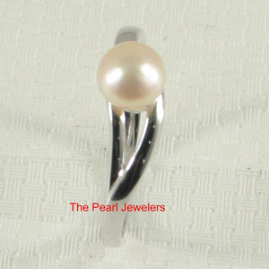 Solid Sterling Silver .925 Pink Freshwater Pearl Solitaire Ring