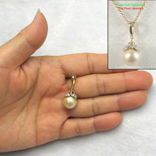 Load image into Gallery viewer, 14k Yellow Gold &amp; 8-Diamond South Sea Pearl Pendant
