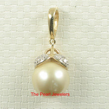 Load image into Gallery viewer, 14k Yellow Gold &amp; 8-Diamond South Sea Pearl Pendant