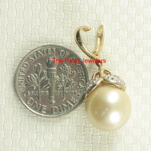Load image into Gallery viewer, 14k Yellow Gold &amp; 8-Diamond South Sea Pearl Pendant