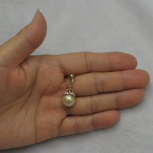 Load image into Gallery viewer, 14k Yellow Gold &amp; 8-Diamond South Sea Pearl Pendant