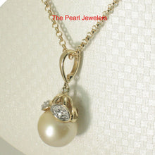 Load image into Gallery viewer, 14k Yellow Gold &amp; 8-Diamond South Sea Pearl Pendant