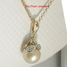 Load image into Gallery viewer, 14k Yellow Gold &amp; 8-Diamond South Sea Pearl Pendant