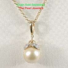 Load image into Gallery viewer, 14k Yellow Gold &amp; 8-Diamond South Sea Pearl Pendant