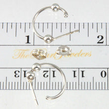 Load image into Gallery viewer, Sterling Silver 14mm Open Hoop with Bead Earrings