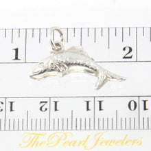 Load image into Gallery viewer, Sterling Silver 3D Fish Pendant Necklace (Wide)