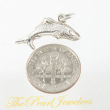 Load image into Gallery viewer, Sterling Silver 3D Fish Pendant Necklace (Wide)