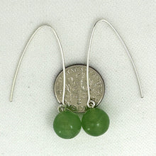Load image into Gallery viewer, Sterling Silver Aventurine V-Shaped Wire Dangle Earrings