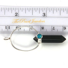 Load image into Gallery viewer, Sterling Silver Black Onyx Obelisk Pendant (Wide Design)