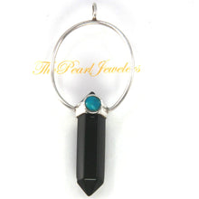 Load image into Gallery viewer, Sterling Silver Black Onyx Obelisk Pendant (Wide Design)