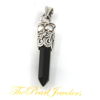 Sterling Silver Black Onyx Point Pendant