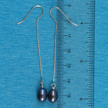 Load image into Gallery viewer, Sterling Silver Box Chain Pearl Dangle Earrings (White, Peacock, Pink)