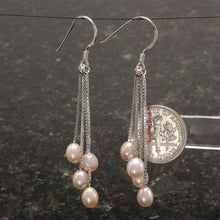 Load image into Gallery viewer, Sterling Silver Waterfall Pearl Dangle Earrings