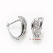 Load image into Gallery viewer, Sterling Silver Clear Cubic Zirconia French Back Earrings