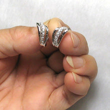 Load image into Gallery viewer, Sterling Silver Clear Cubic Zirconia French Back Earrings