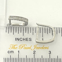 Load image into Gallery viewer, Sterling Silver Clear Cubic Zirconia French Back Earrings