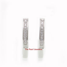 Load image into Gallery viewer, Sterling Silver Clear Cubic Zirconia French Back Earrings