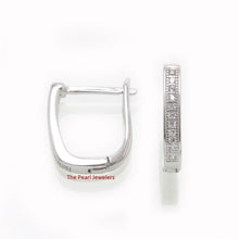 Load image into Gallery viewer, Sterling Silver Clear Cubic Zirconia French Back Earrings
