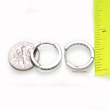 Load image into Gallery viewer, Sterling Silver Clear Cubic Zirconia Hoop Earrings