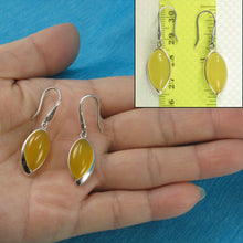 Load image into Gallery viewer, Sterling Silver Honey Agate Marquise Hook Earrings