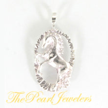 Load image into Gallery viewer, Sterling Silver Satin Finish Horse Pendant Necklace