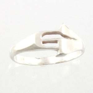 Sterling Silver Personalized Initial G Ring